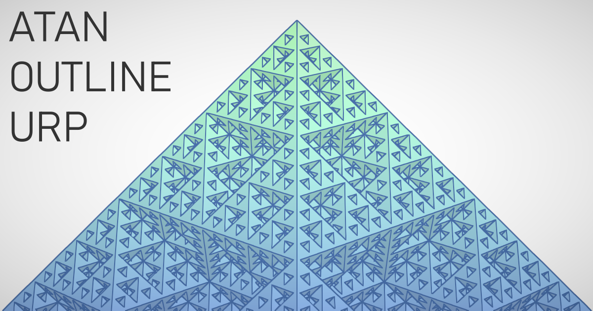 3D Fractal Pyramid with an Outline Shader